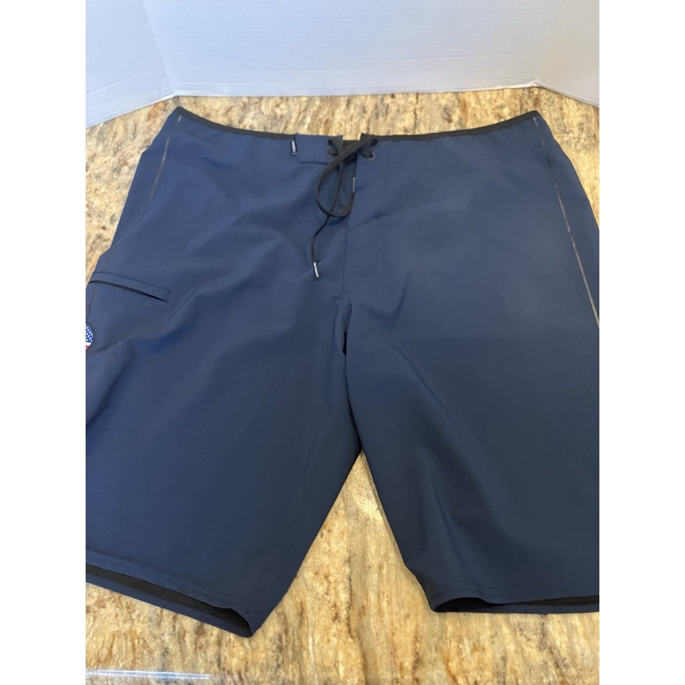 NWOT O'NEILL Hyperfreak SZ 38 Navy Board Shorts Swim American Flag Patriotic